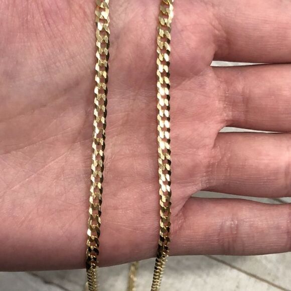 22” Men’s 18k Real Gold/925 Cuban/Curb C… - Picture 5 of 5